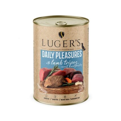 LUGER'S HRANA UMEDA CONSERVA CAINI CU MIEL & MORCOV 400G