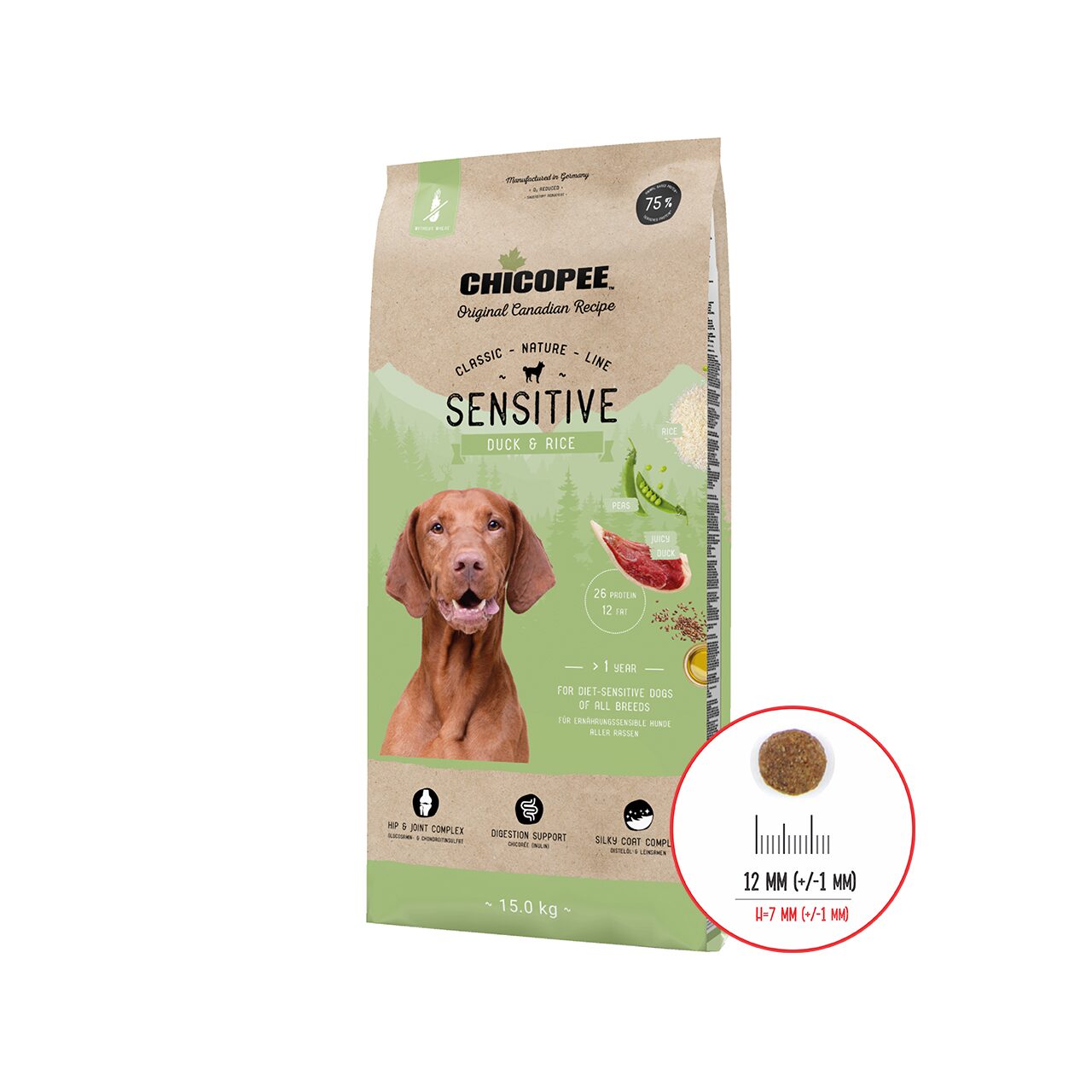 HRANA USCATA PENTRU CAINI SUPER PREMIUM CHICOPEE CNL SENSITIVE DUCK&RICE 15KG