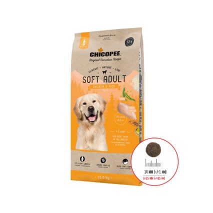 HRANA USCATA PENTRU CAINI SUPER PREMIUM CHICOPEE CNL SOFT ADULT CHICKEN&RICE 15KG