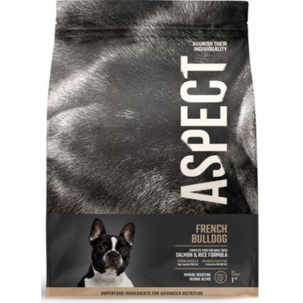 Hrana uscata pentru caini Aspect French Bulldog cu Somon si Orez 2,5 kg
