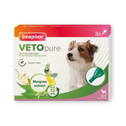 BEAPHAR VETOPURE SPOT-ON ”S” PIPETE ANTIPARAZITARE PENTRU CAINI <15KG (3PIP/CUT)
