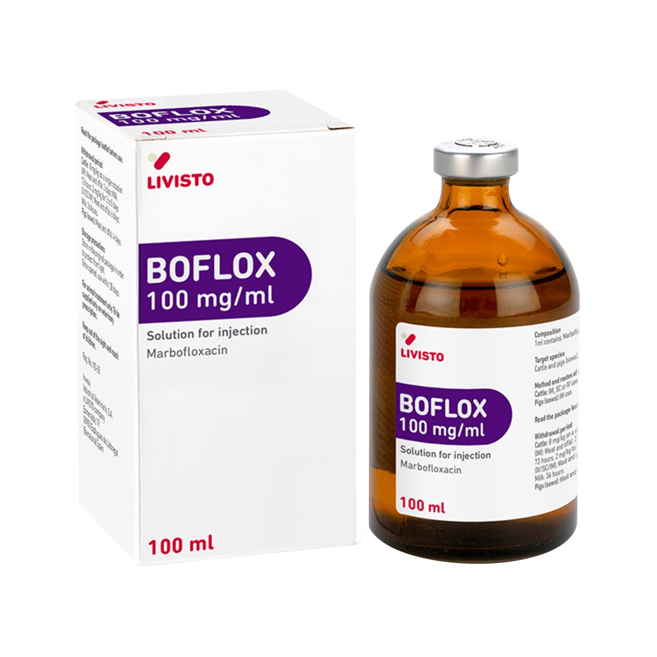 BOFLOX 100MG/ML ANTIINFECTIOS INJECTABIL BOVINE/PORCINE 100ML