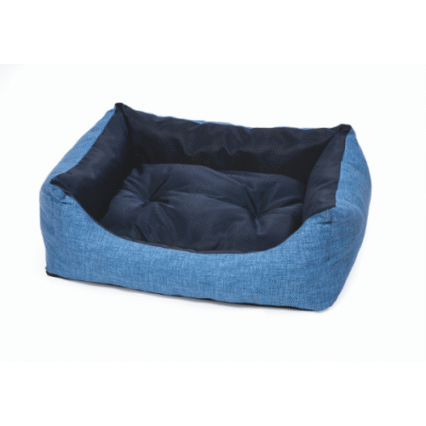 Culcus pentru caini Leopet Rodi 2 fete 45x60 cm Blue/Light Blue
