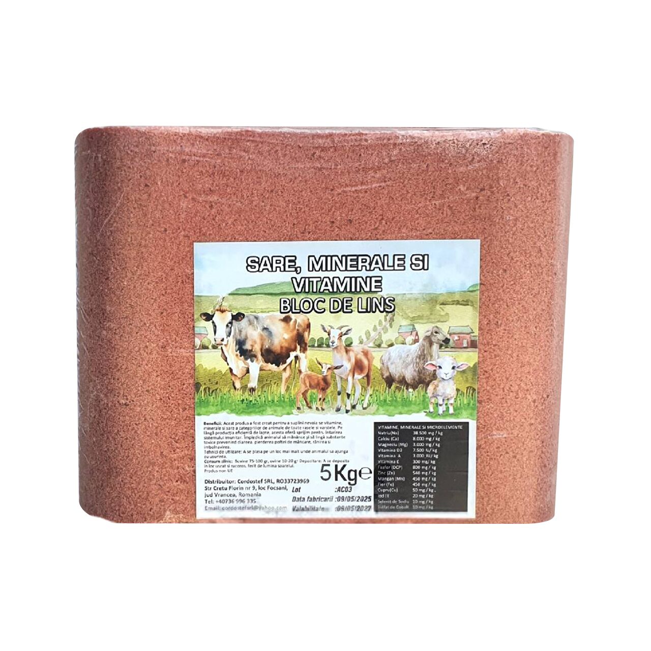 BLOC DE SARE MINERALIZATA CU VTAMINE 5KG