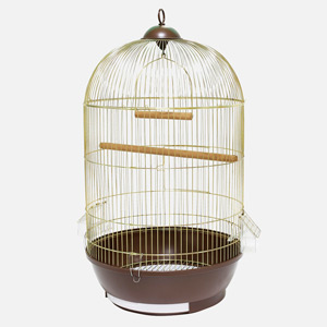 Colivie pasari 40x40x70 cm auriu /negru