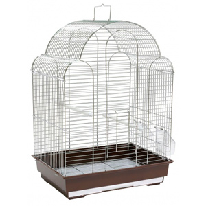 Colivie pasari 42x30x57 cm argintiu /maro