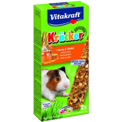 Batoane pentru porcusori de Guineea Vitakraft Miere si Grau 112 g