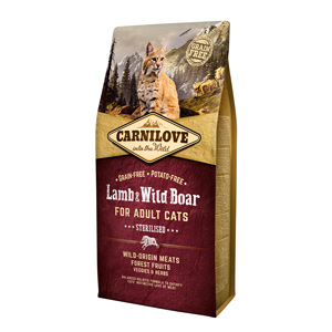 Carnilove Lamb & Wild Boar Cats Sterilised 6 kg