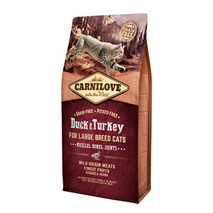 Carnilove Duck & Turkey Large Breed Cats 6 kg