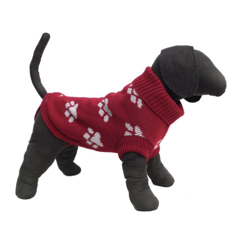 Pulover rosu tricotat pentru caini Vesto 38 cm