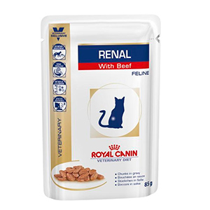 Royal Canin Veterinary Diet Renal Beef cat plic 85 g