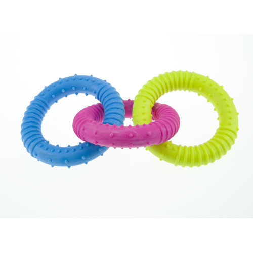 Jucarie pentru caini inele colorate Enjoy 16 cm