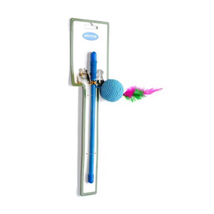 JUCARIE PENTRU PISICI UNDITA CU MINGE SI FULG CT14187