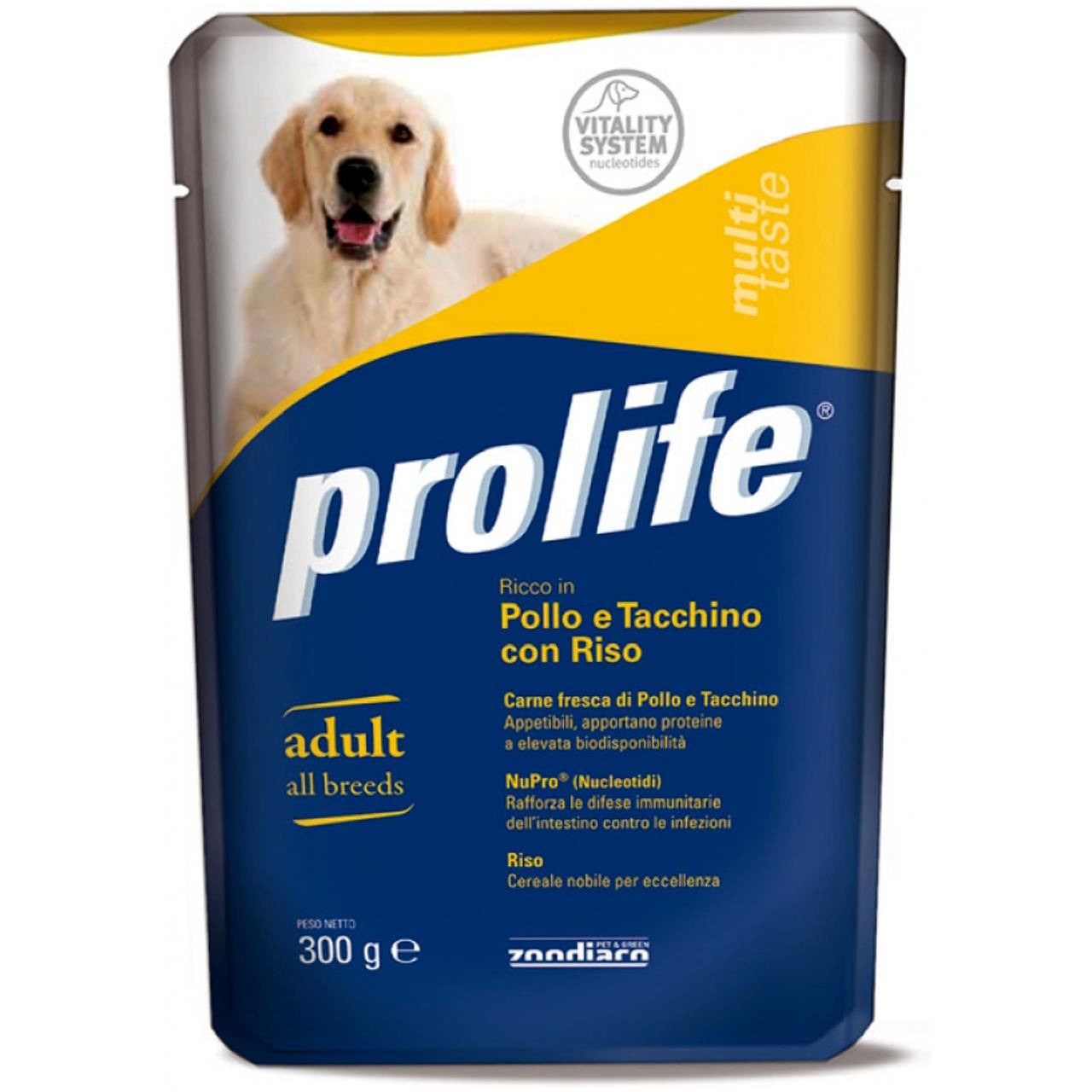 HRANA UMEDA PENTRU CAINI PREMIUM PROLIFE DOG PLIC PUI/CURCAN/OREZ 300 GR