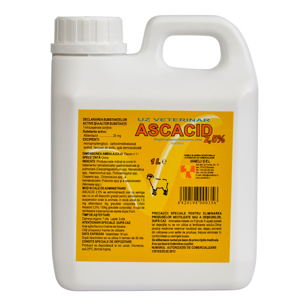 Ascacid 2.5% 1 L