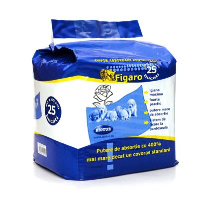 COVOR ABSORBANT PENTRU CAINI FIGARO 60X60CM (25BUC/PCH)