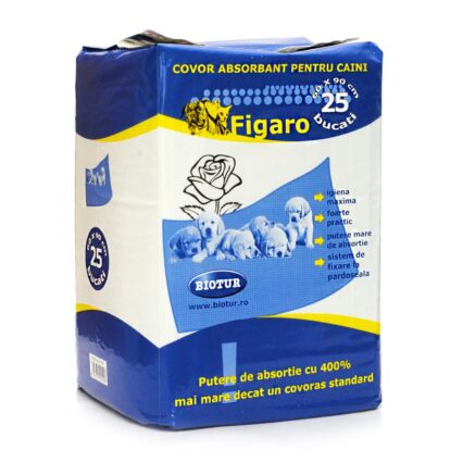 COVOR ABSORBANT PENTRU CAINI FIGARO 60X90CM (25BUC/PCH)