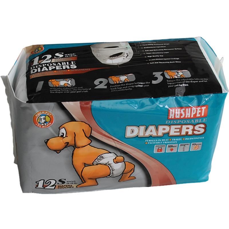 SCUTECE/DIAPERS CATEI L (16-25KG/50-68CM) HUSHPET (12BUC/PCH)