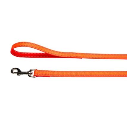 LESA PENTRU CAINI NYLON ORANGE REFLECTORIZANT 25MM*130CM