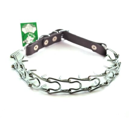 ZGARDA FORTA PENTRU CAINI MILAN NIKEL+ PIELE 1* 52CM