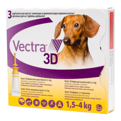 Vectra 3D Dog 1,5-4 kg x 3 pipete