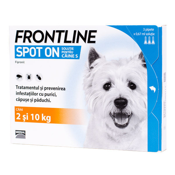 Frontline Spot-On Dog S (2-10 kg) x 3 pipete