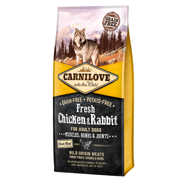 Carnilove Fresh Chicken & Rabbit, Bones & Joints for Adult Dogs 12 kg