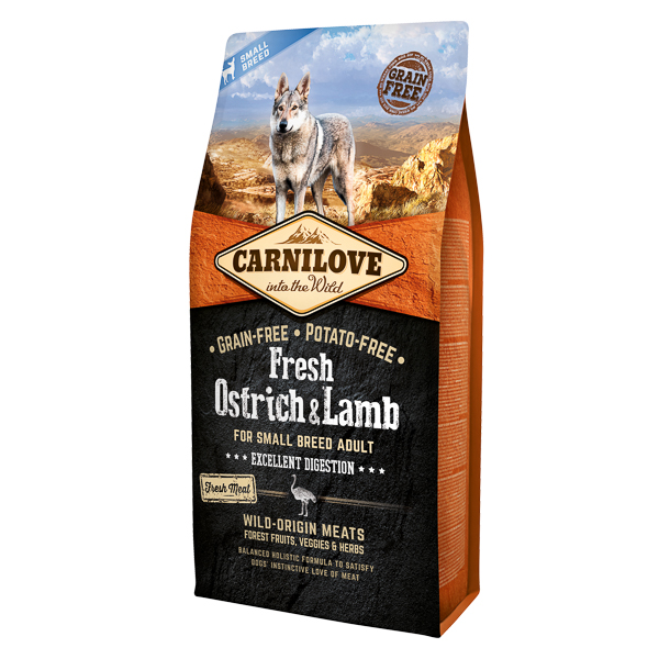 Carnilove Fresh Ostrich & Lamb for Small Breed Dogs 6 kg