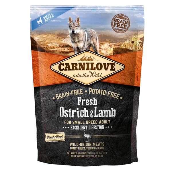 Carnilove Fresh Ostrich & Lamb for Small Breed Dogs 1.5 kg
