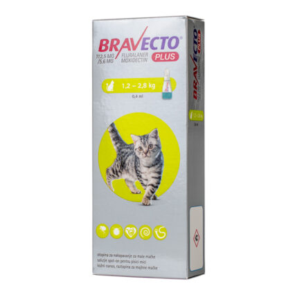 Bravecto Plus Spot-on Cat 112,5 mg (1,2-2,8 kg)