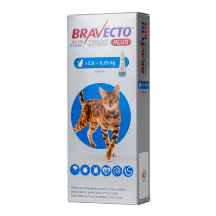 Bravecto Plus Spot-on Cat 250 mg (2,8-6,25 kg)