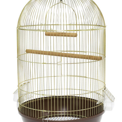 Colivie pasari Panama 40x40x70 cm auriu /maro