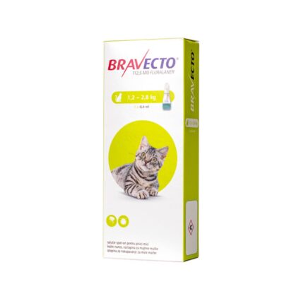 BRAVECTO SPOT-ON ANTIPARAZITAR EXTERN PISICA 112.5MG (1.2-2.8KG)