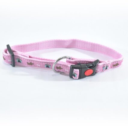 ZGARDA NYLON PENTRU CAINI  MOL CU MODEL PINK CLICK 25MM*45-70CM/L0902.25070A