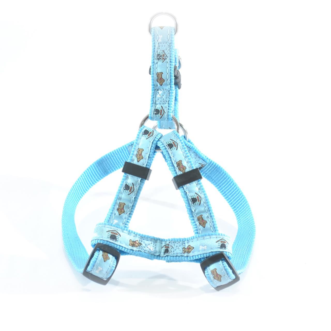 HAM PENTRU CAINI NYLON MOL CU MODEL LIGHT BLUE CLICK 10MM*22-40CM/L2602.10040B