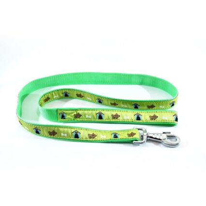 LESA PENTRU CAINI NYLON MOL CU MODEL LIME GREEN 15MM*130CM/L5502.151304