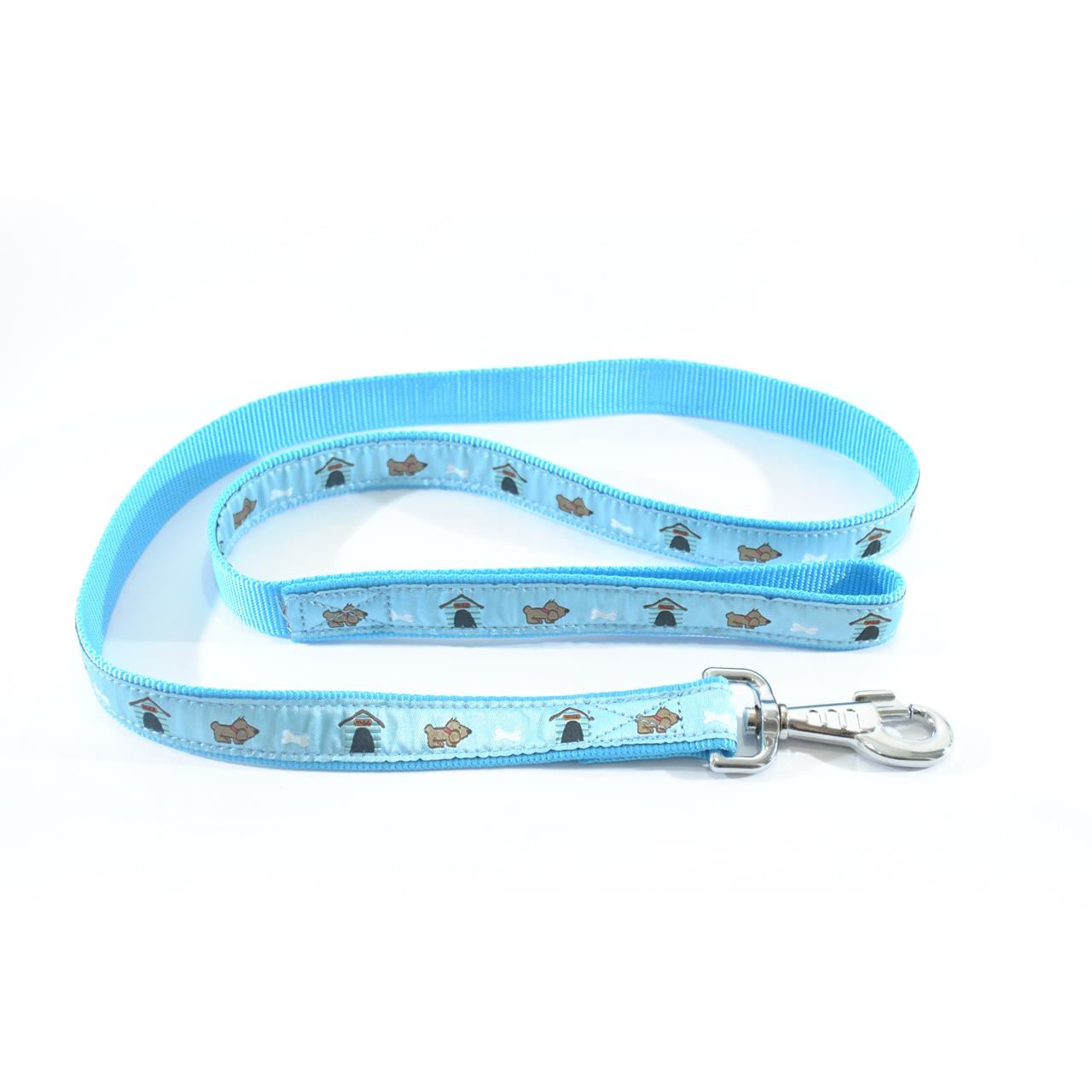 LESA PENTRU CAINI NYLON MOL CU MODEL LIGHT BLUE 15MM*130CM/L5502.15130B