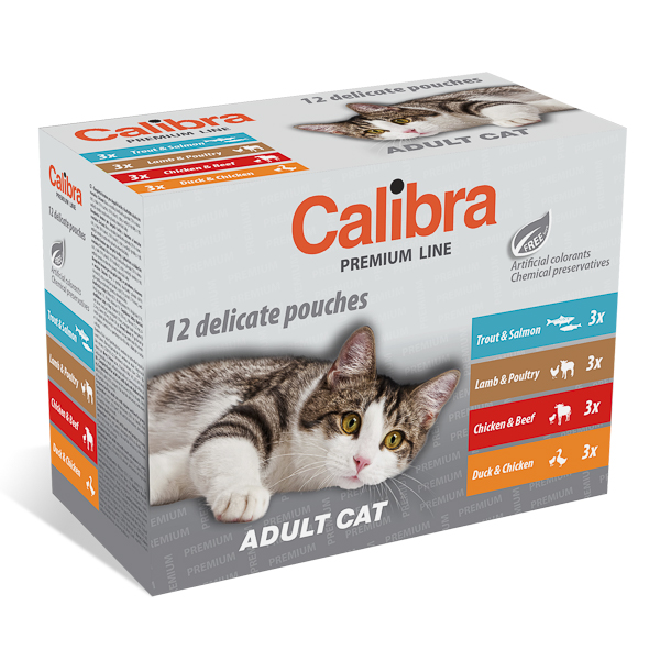 Calibra Cat Pouch Premium Line Adult Multipack 12x100 g