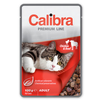 Calibra Cat Pouch Premium Line Chicken & Beef 100 g