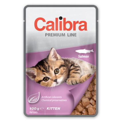 Calibra Cat Pouch Premium Line Kitten Salmon 100 g