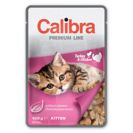 Calibra Cat Pouch Premium Line Kitten Turkey & Chicken 100 g