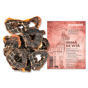 Recompensa pentru caini, inima de vita, 100 g