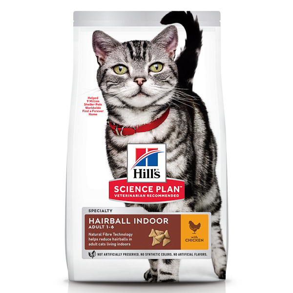 Hill's SP Feline Adult Hairball and Indoor Chicken 10 kg