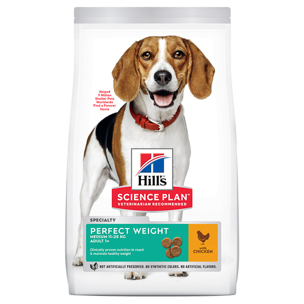 Hill's SP Canine Adult Perfect Weight Medium Chicken 12 kg
