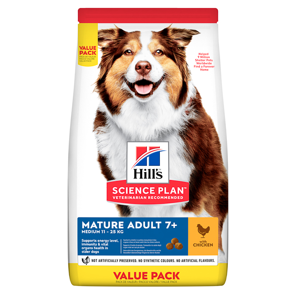 Hill's SP Canine Mature Medium Chicken 18 kg Value Pack
