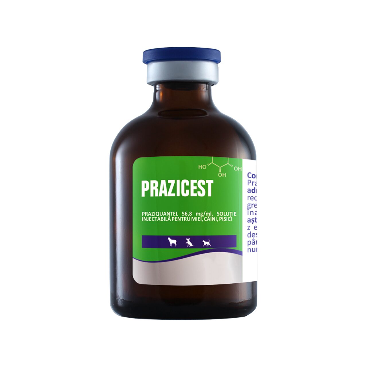 SOLUTIE INJECTABILA PENTRU MIEI, CAINI SI PISICI PRAZICEST 50ML