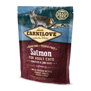 Carnilove Salmon for Adult Cats - Sensitive & Long Hair 400 g
