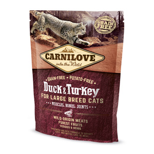 Carnilove Duck & Turkey for Large Breed Cats - Muscles, Bones, Joints 400 g