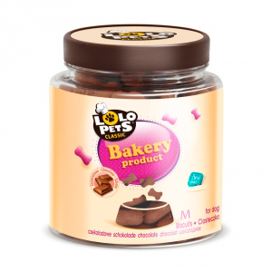 Biscuits for Dogs Bones in Plastic Jar Chocolate M- size 210 g