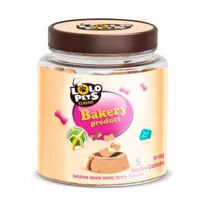 Biscuits for Dogs Bones in Plastic Jar Banana S- size 210 g